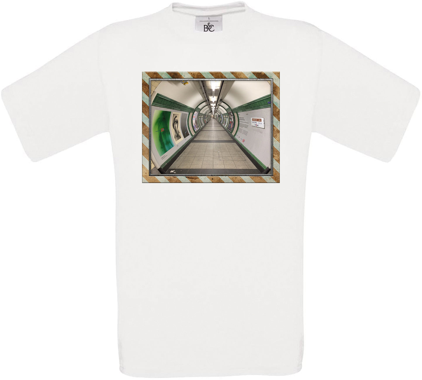 Underground Tunnel Picture Frame Crew Neck T-Shirt