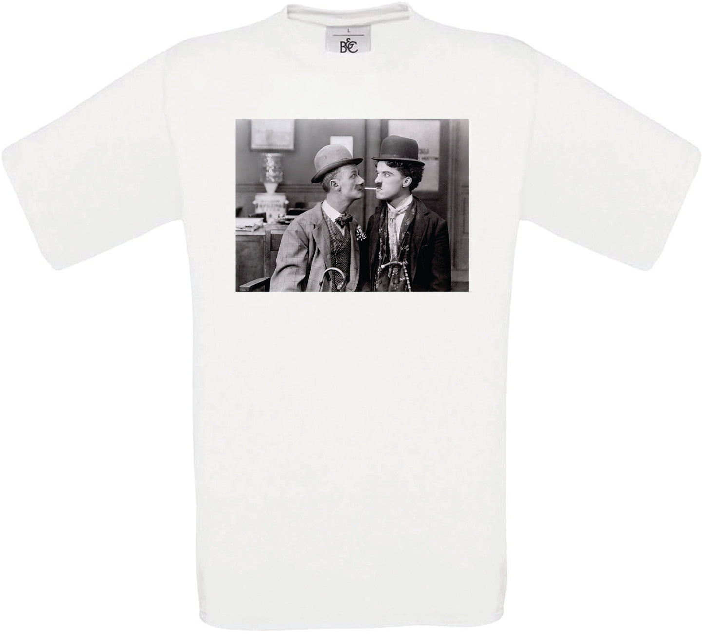 Ben Turpin & Charlie Chaplin (Photo) Crew Neck T-Shirt