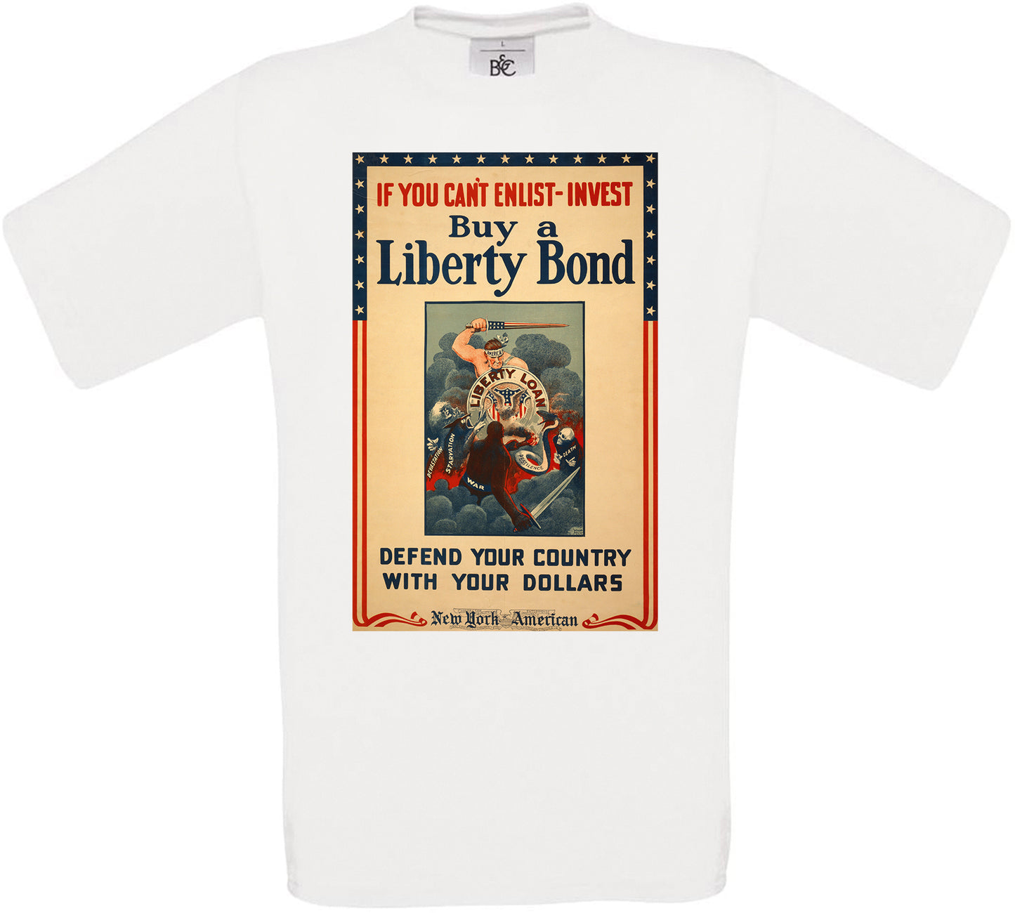 Liberty Bond Poster Crew Neck T-Shirt