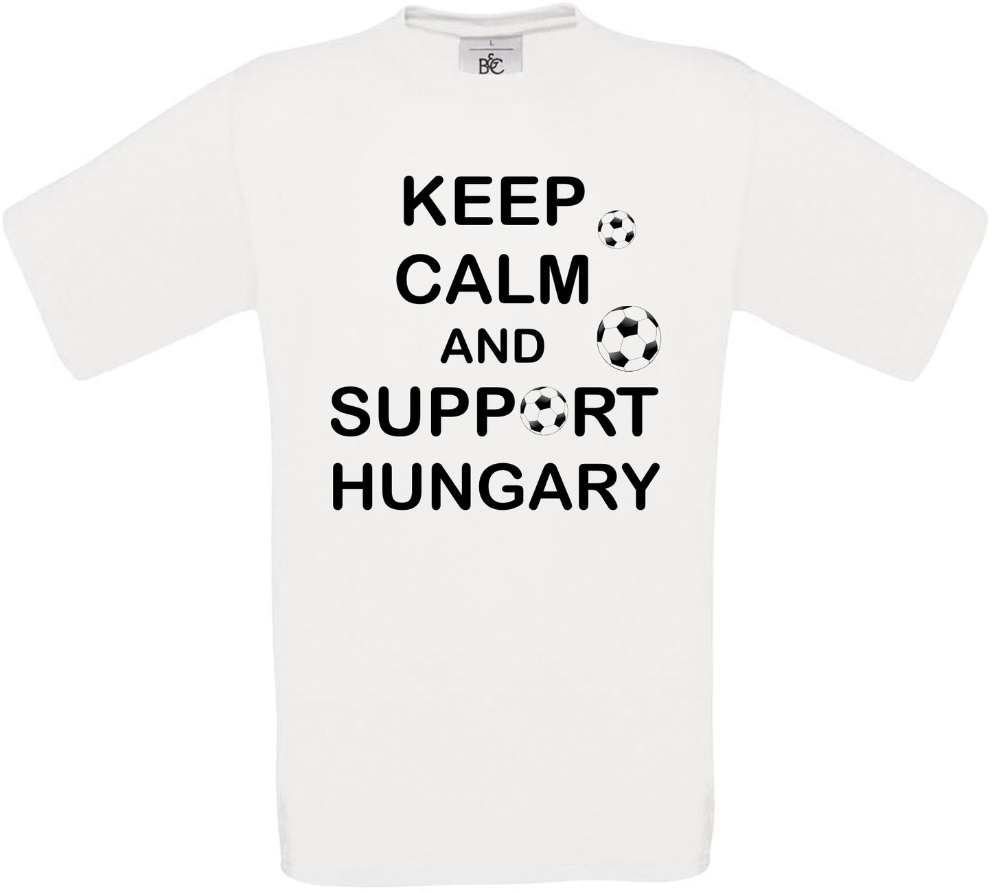 Keep Calm And Support Hungary Crew Neck T-Shirt