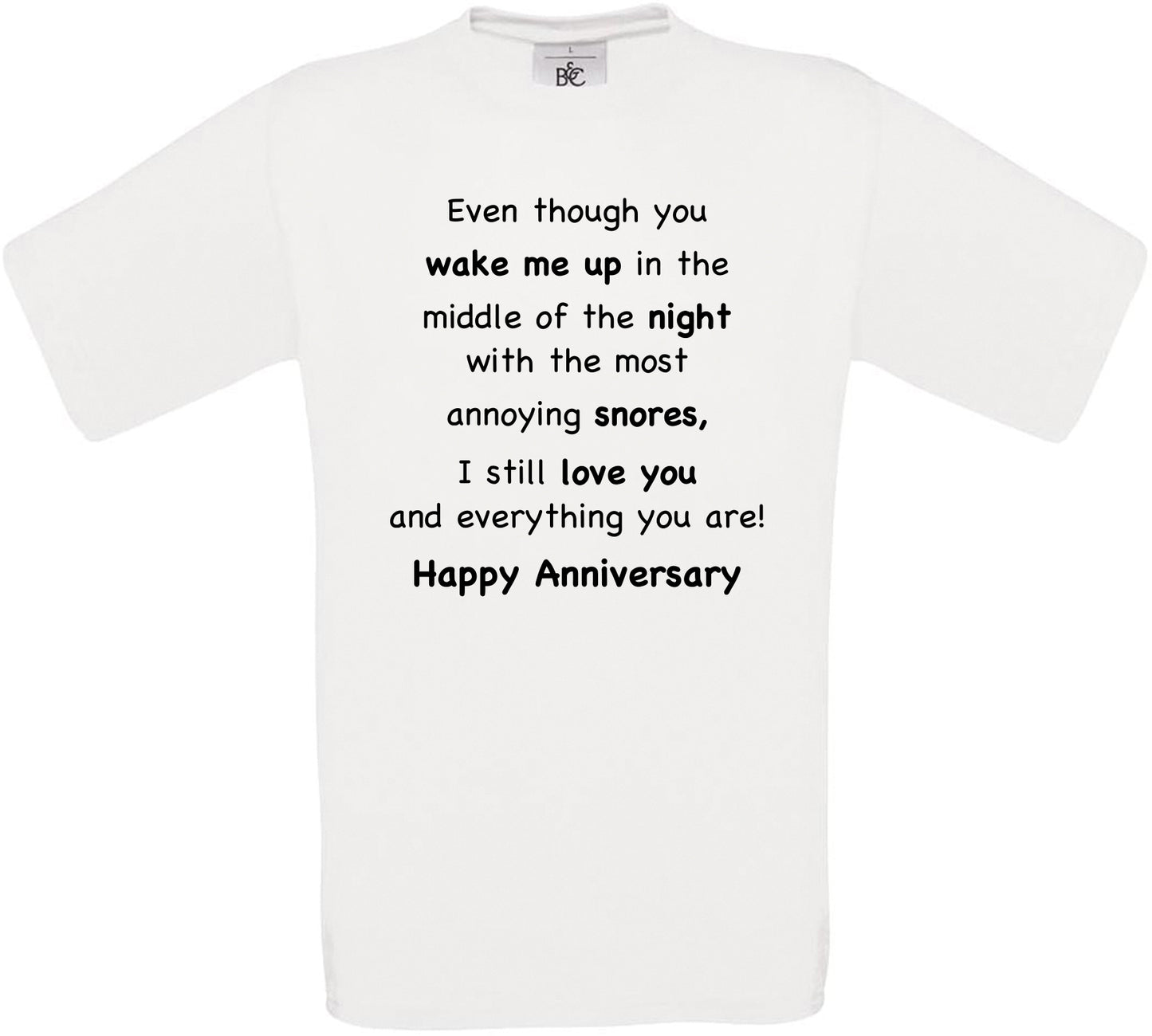 Even though you wake me up... Crew Neck T-Shirt