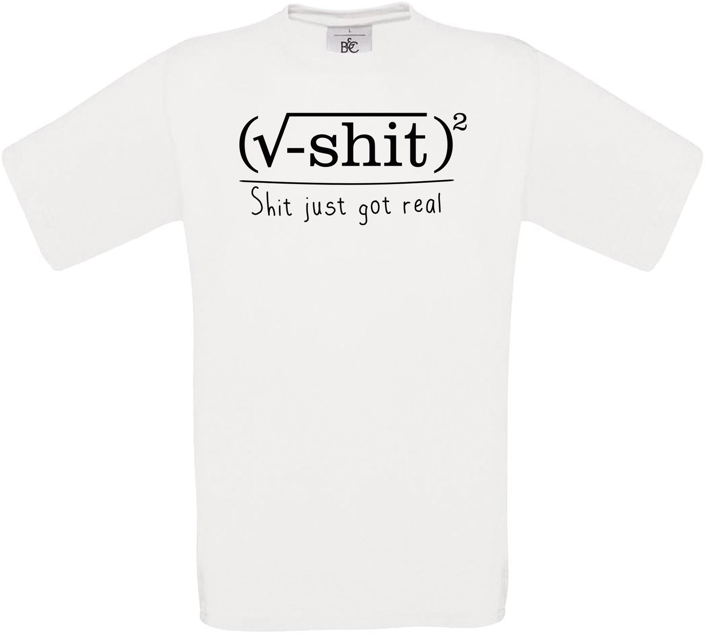 Sh*t just got real Crew Neck T-Shirt
