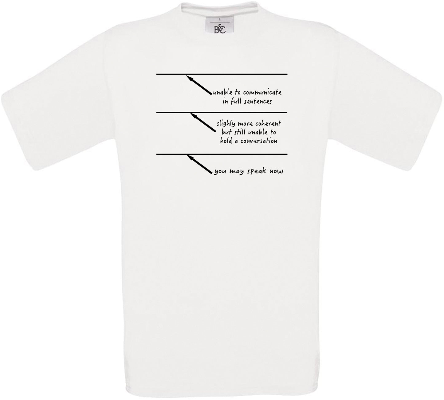 You May Speak Now with Fill Lines Crew Neck T-Shirt