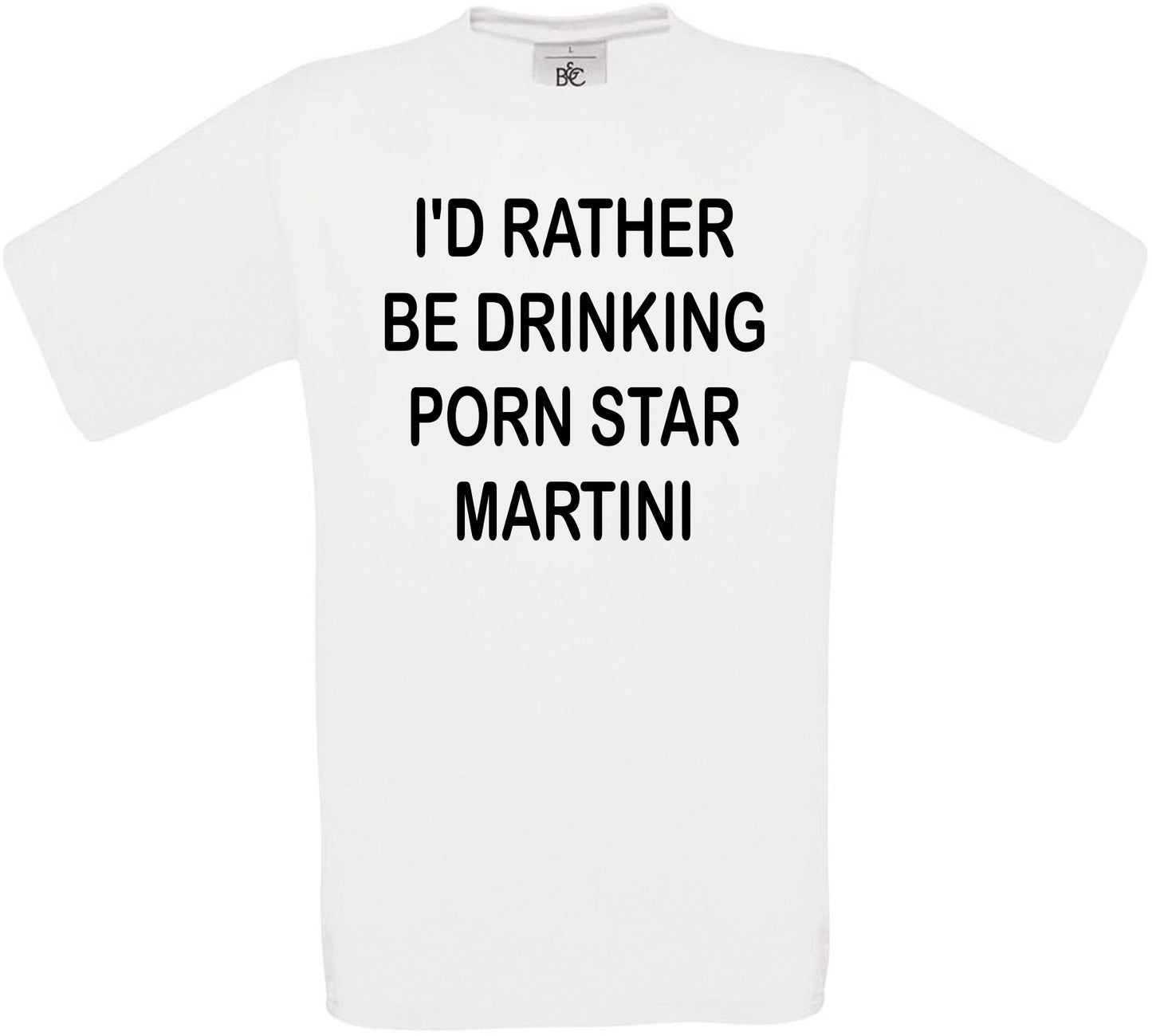 I'd Rather Be Drinking Porn Star Martini Crew Neck T-Shirt