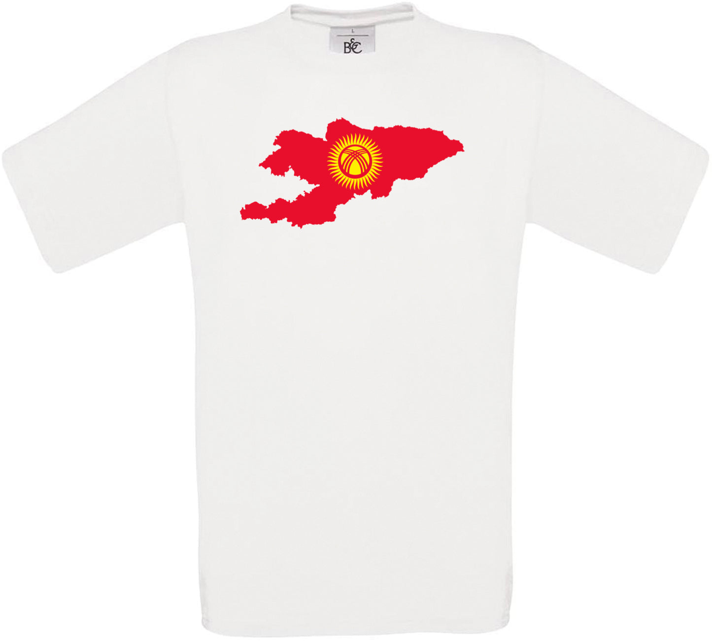 Kyrgyzstan Country Flag Crew Neck T-Shirt