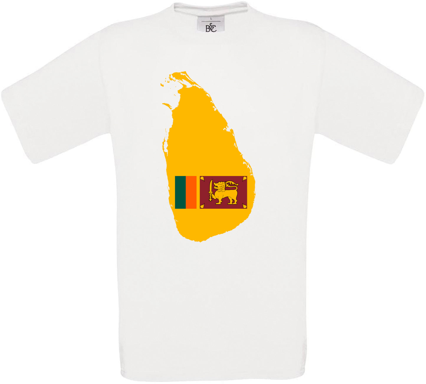 Sri Lanka Country Flag Crew Neck T-Shirt