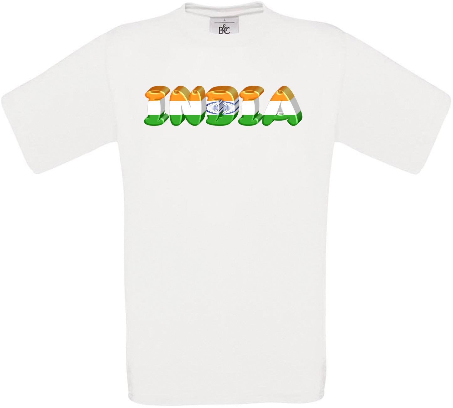 India Country Name Flag Crew Neck T-Shirt