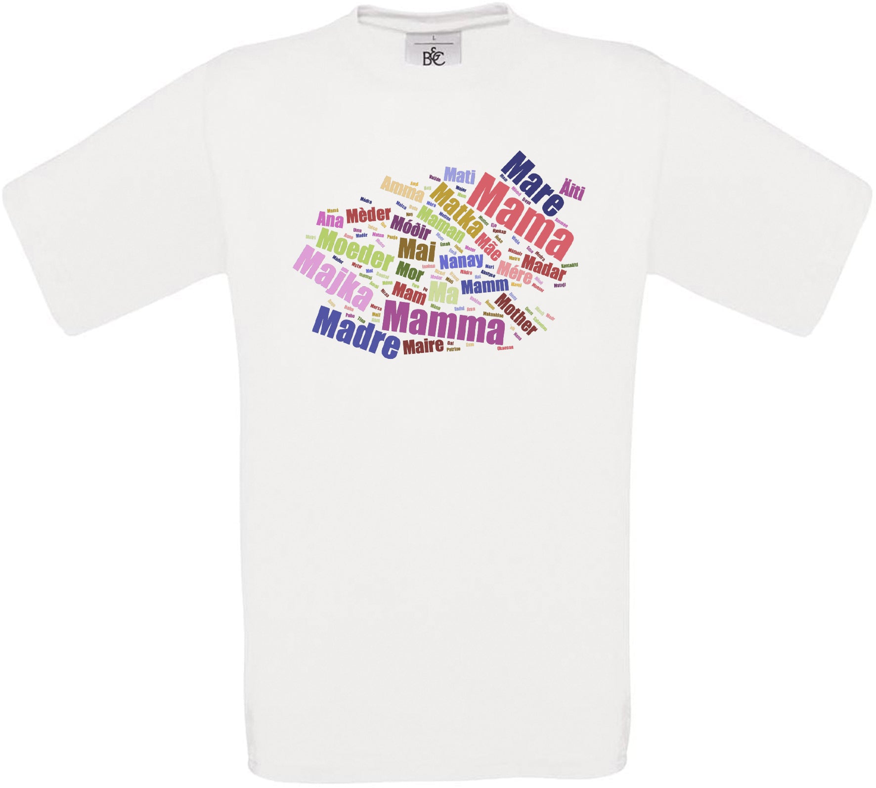 Word Mother In Different Languages Crew Neck T-Shirt