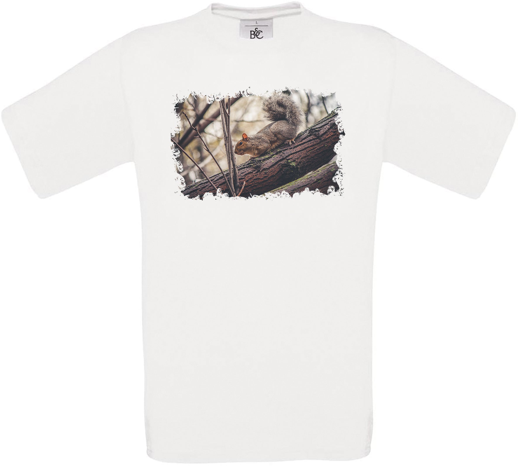 Woodland Squirrel (Photo) Crew Neck T-Shirt
