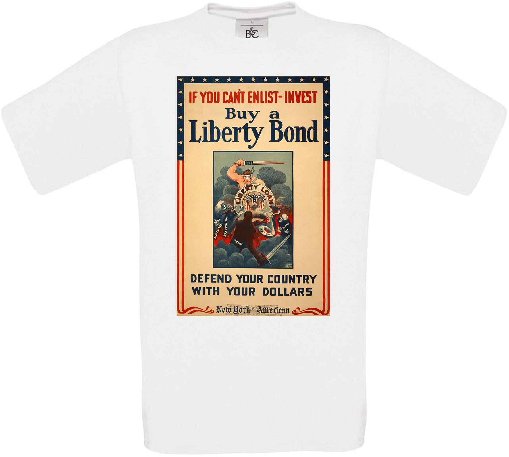 Liberty Bond Poster Crew Neck T-Shirt