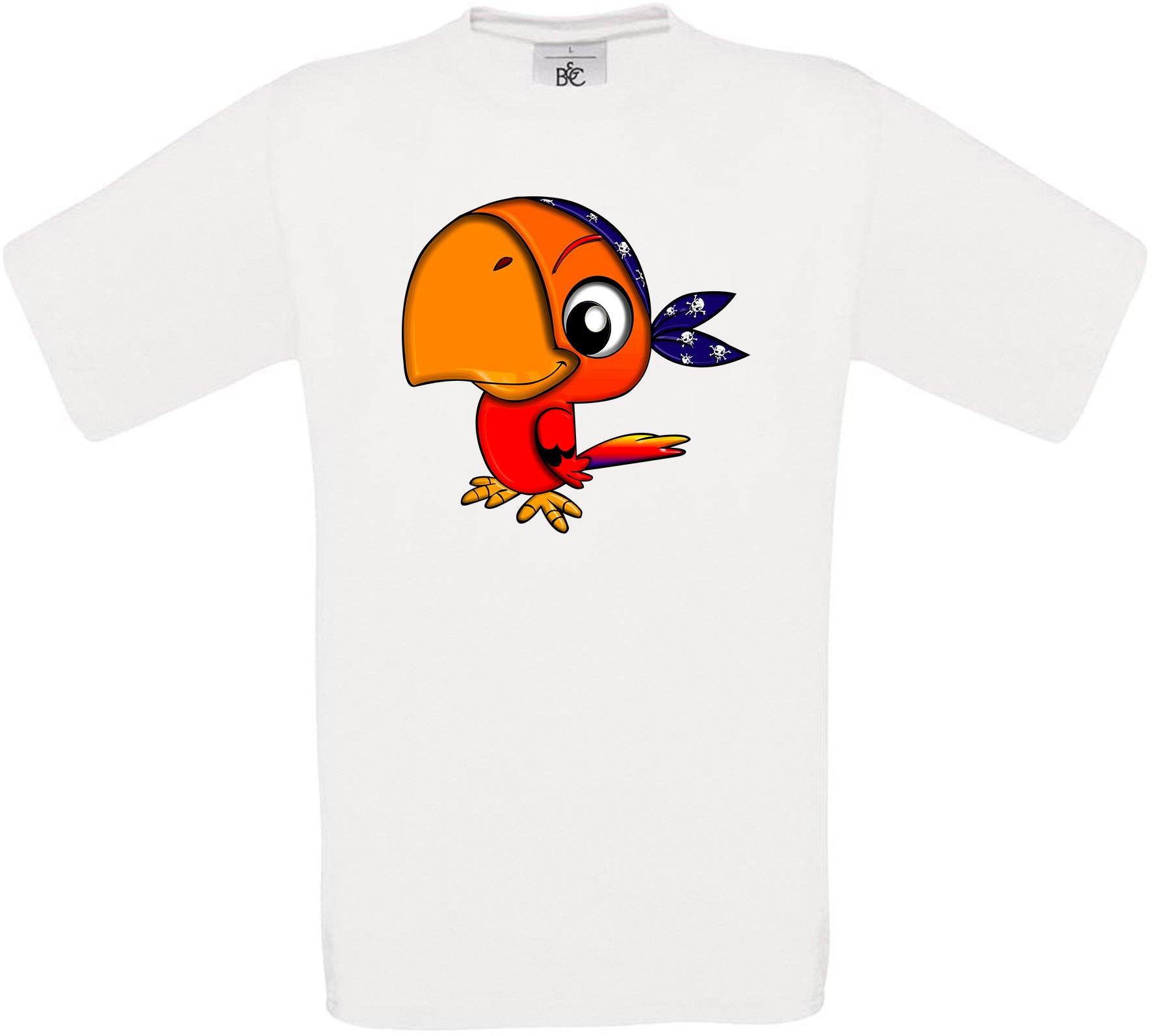 Cute Pirate Parrot  Crew Neck T-Shirt