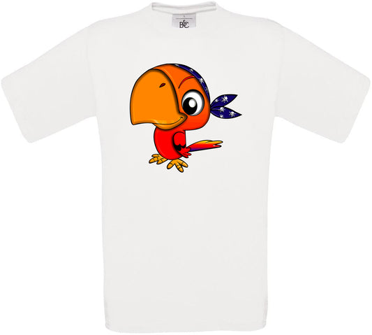 Cute Pirate Parrot  Crew Neck T-Shirt