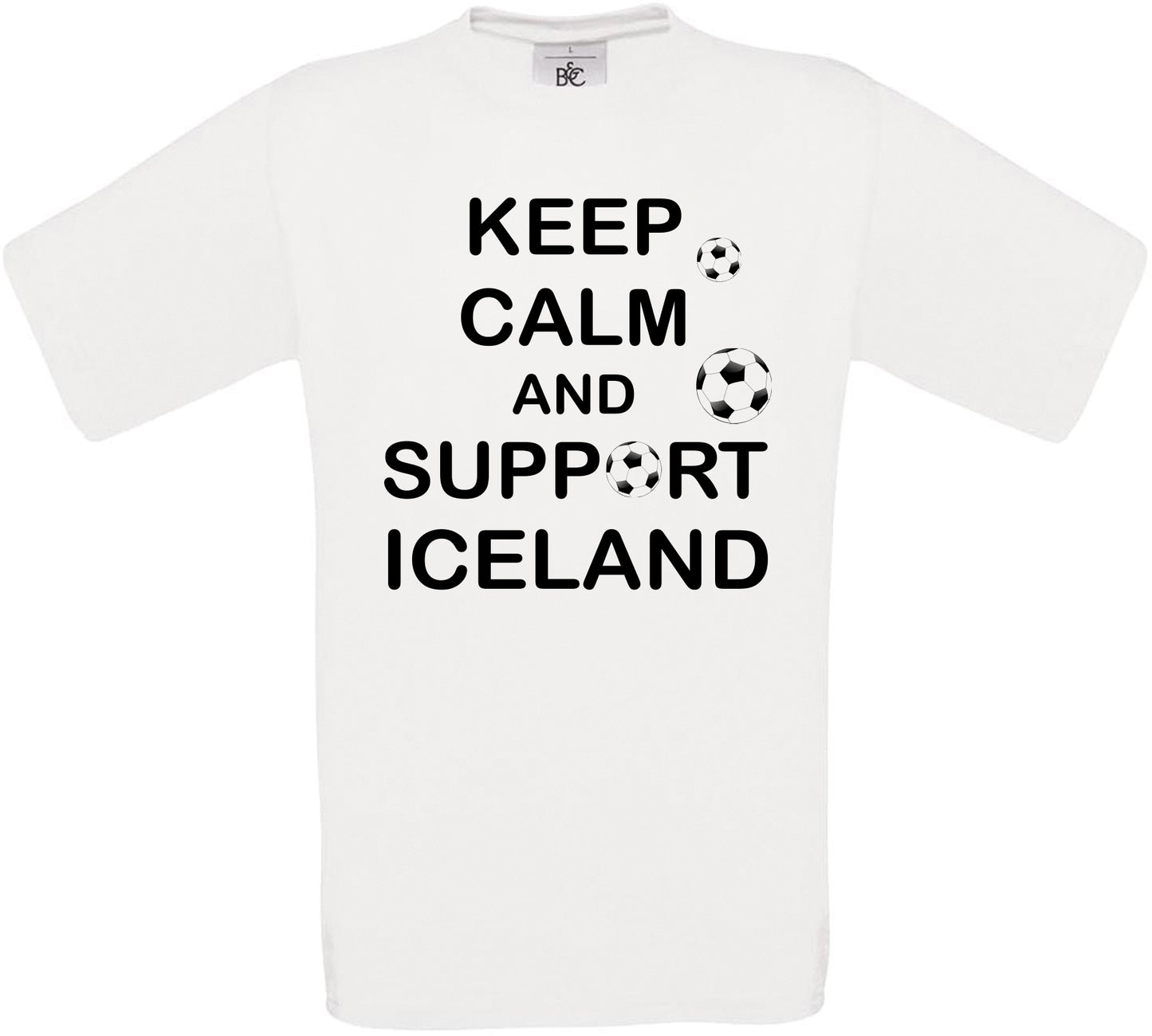 Keep Calm And Support Iceland Crew Neck T-Shirt