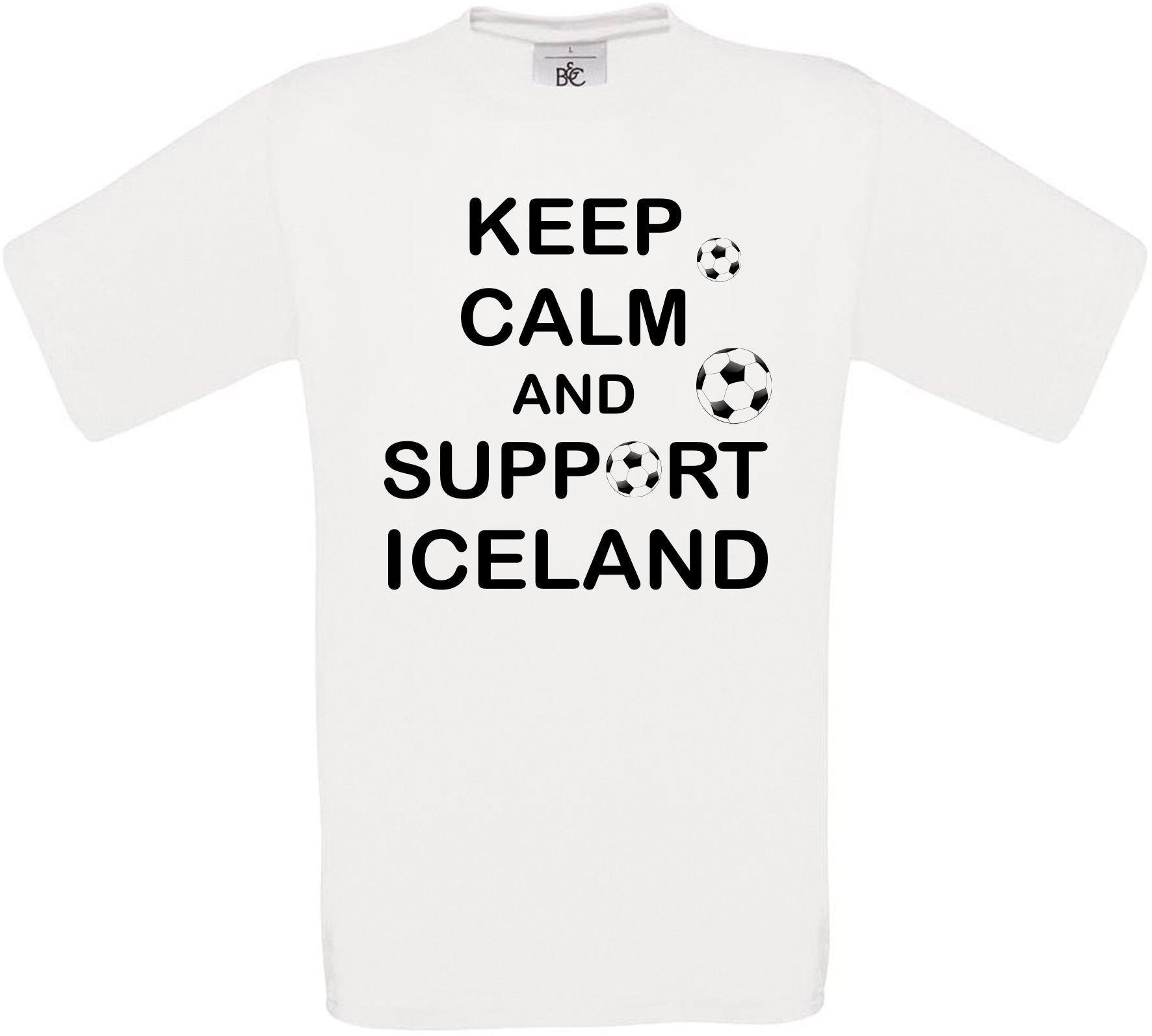 Keep Calm And Support Iceland Crew Neck T-Shirt