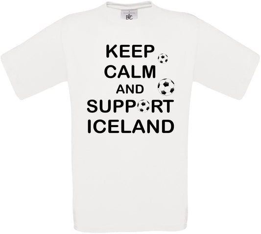 Keep Calm And Support Iceland Crew Neck T-Shirt