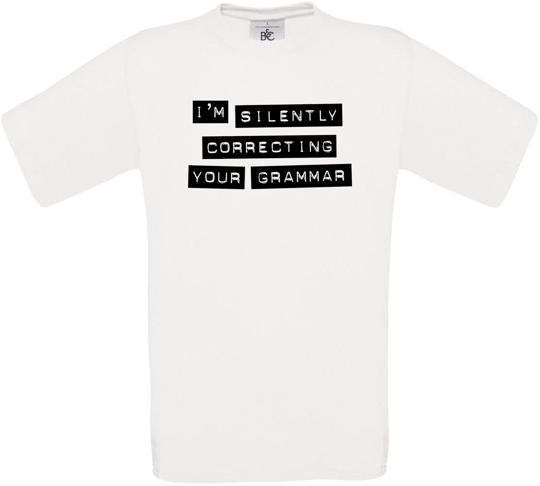 I'm Silently Correcting your Grammar (Black Version) Crew Neck T-Shirt