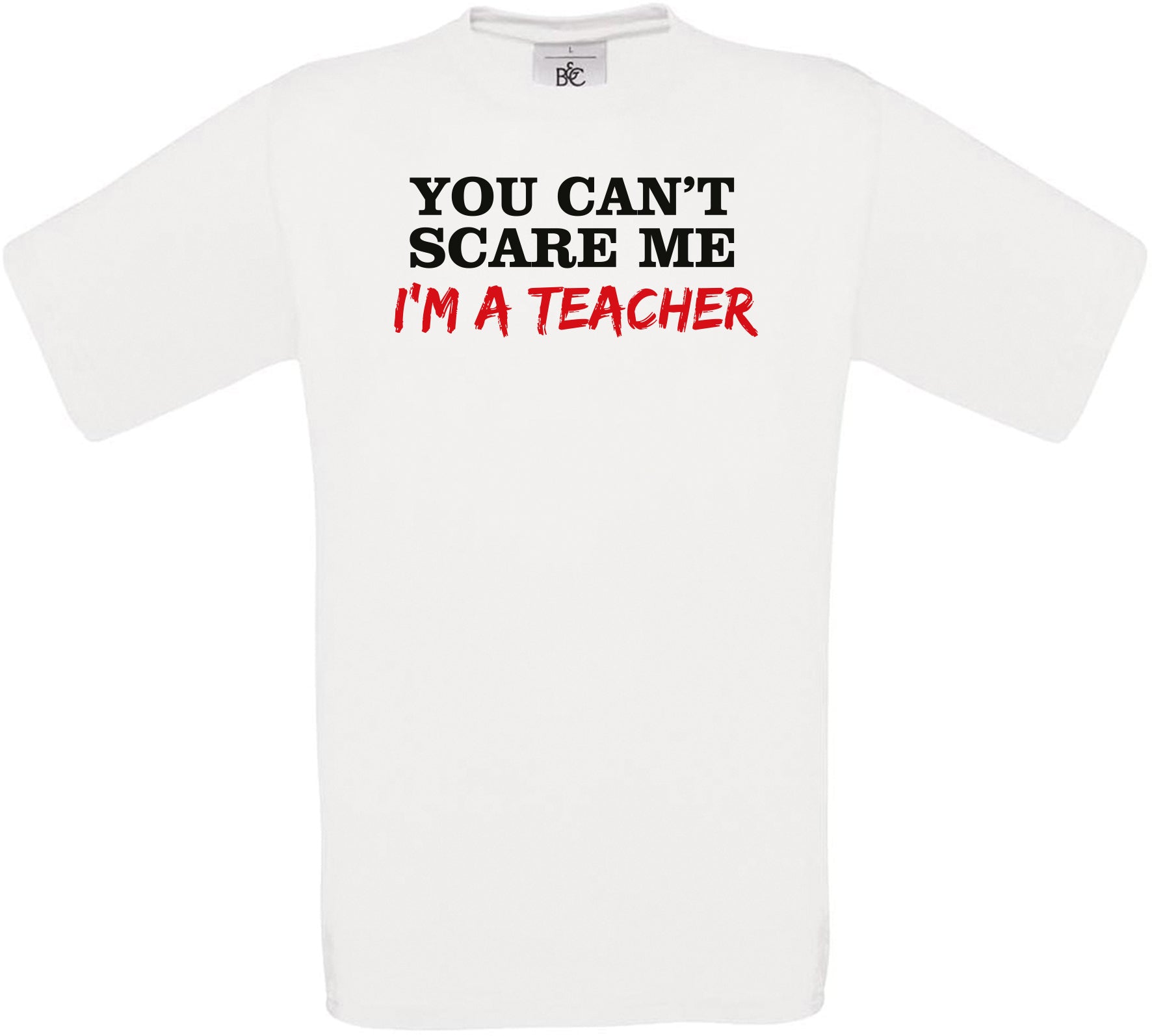 YOU CAN'T SCARE ME I'M A TEACHER Crew Neck T-Shirt