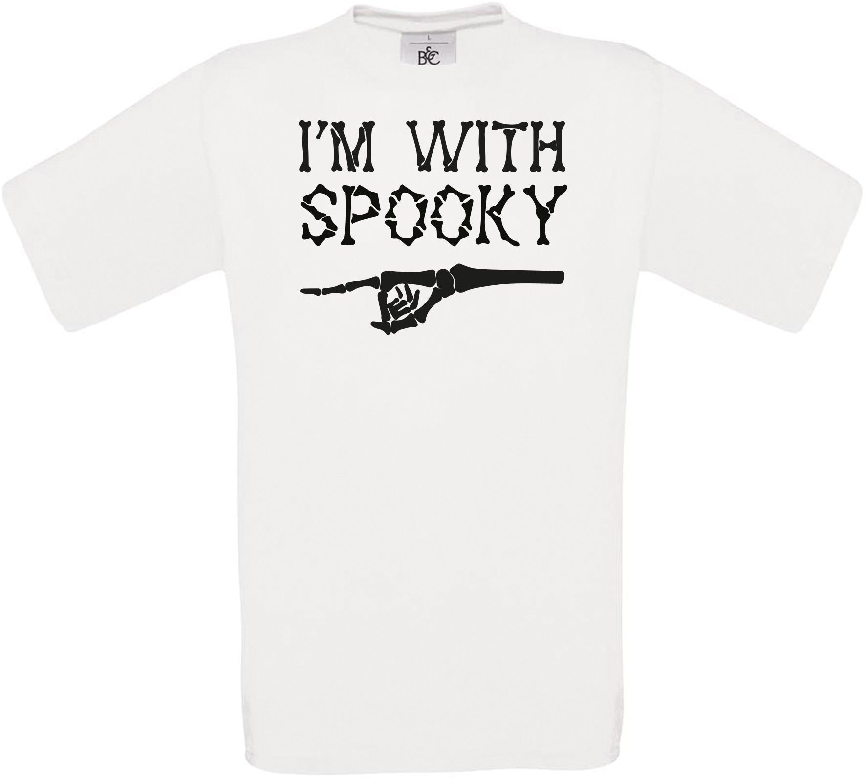 I'M WITH SPOOKY Crew Neck T-Shirt