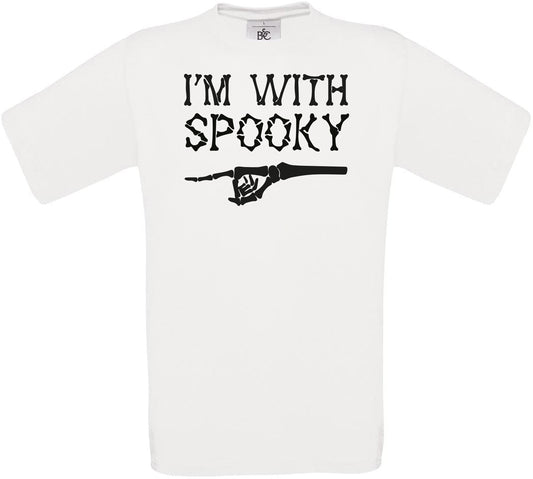 I'M WITH SPOOKY Crew Neck T-Shirt