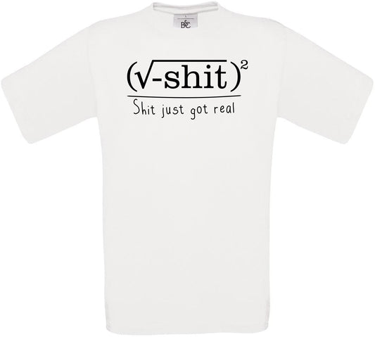 Sh*t just got real Crew Neck T-Shirt