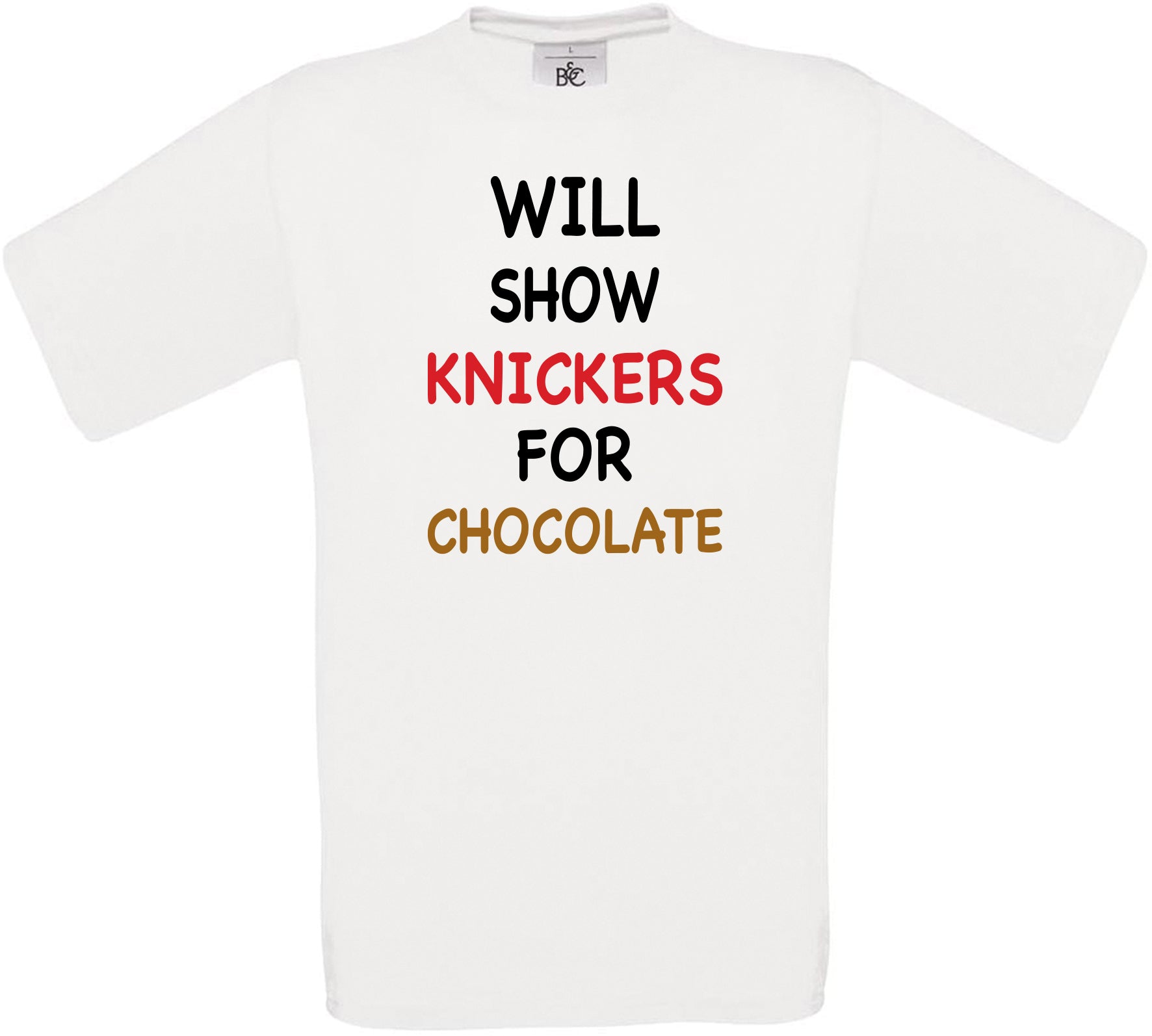 Will Show Knickers for Chocolate Crew Neck T-Shirt