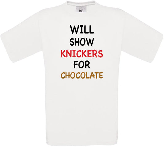 Will Show Knickers for Chocolate Crew Neck T-Shirt