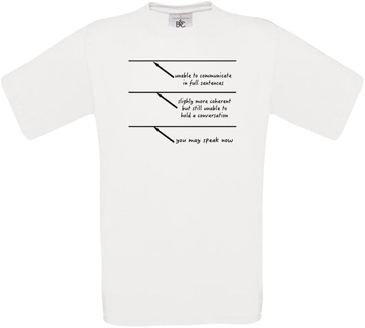 You May Speak Now with Fill Lines Crew Neck T-Shirt