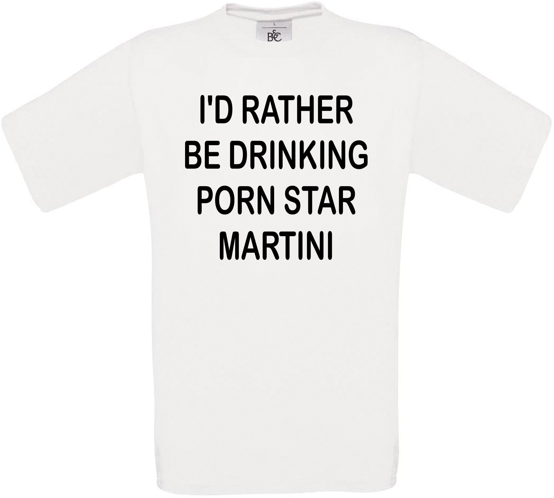 I'd Rather Be Drinking Porn Star Martini Crew Neck T-Shirt
