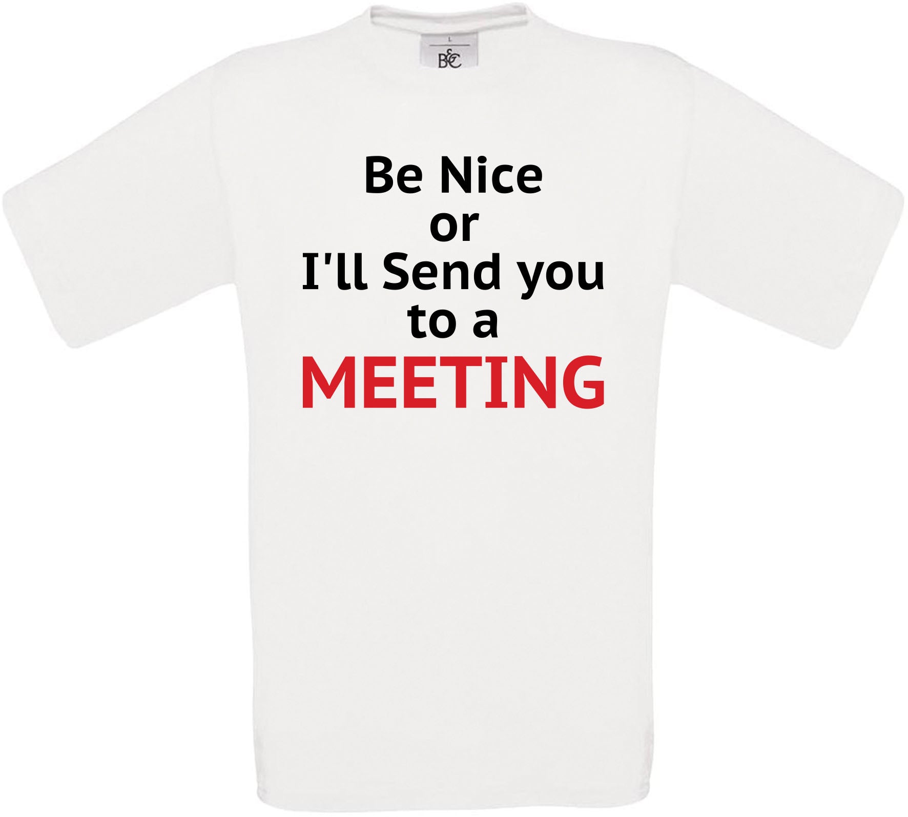 Be Nice I'll Send you to a Meeting Crew Neck T-Shirt