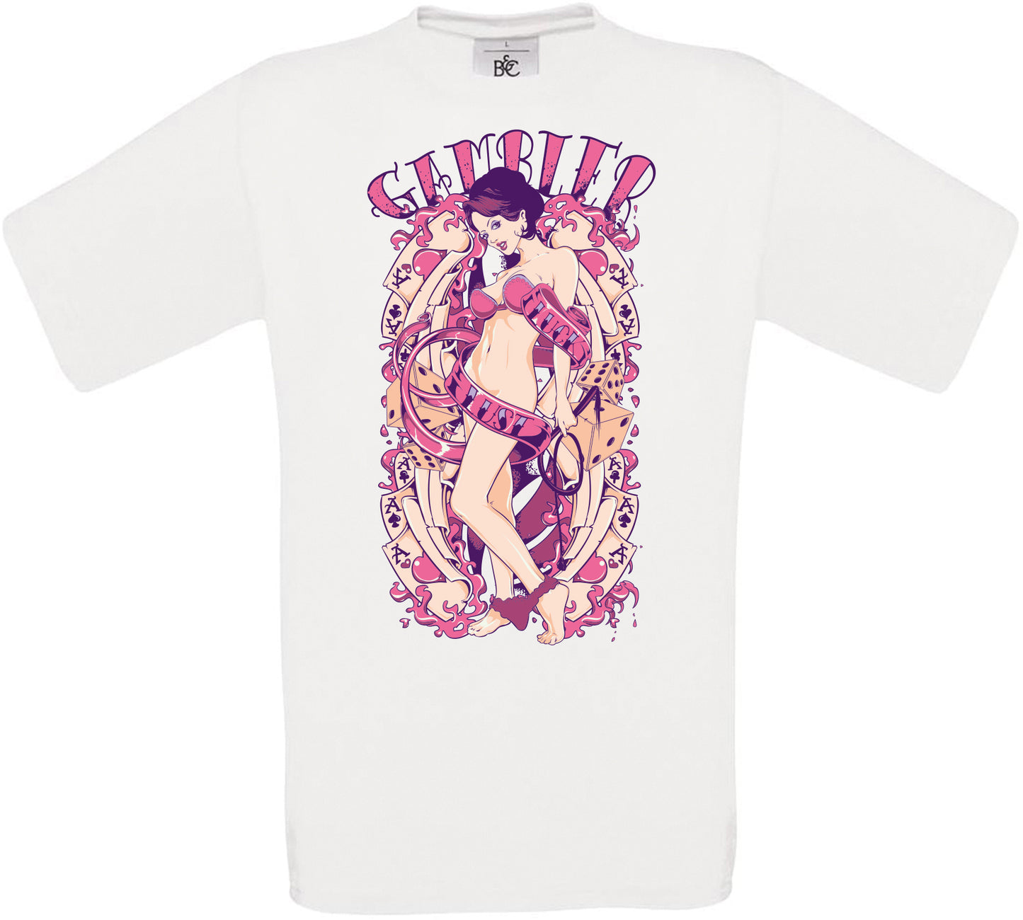 Gambler of Luck and Lust Crew Neck T-Shirt