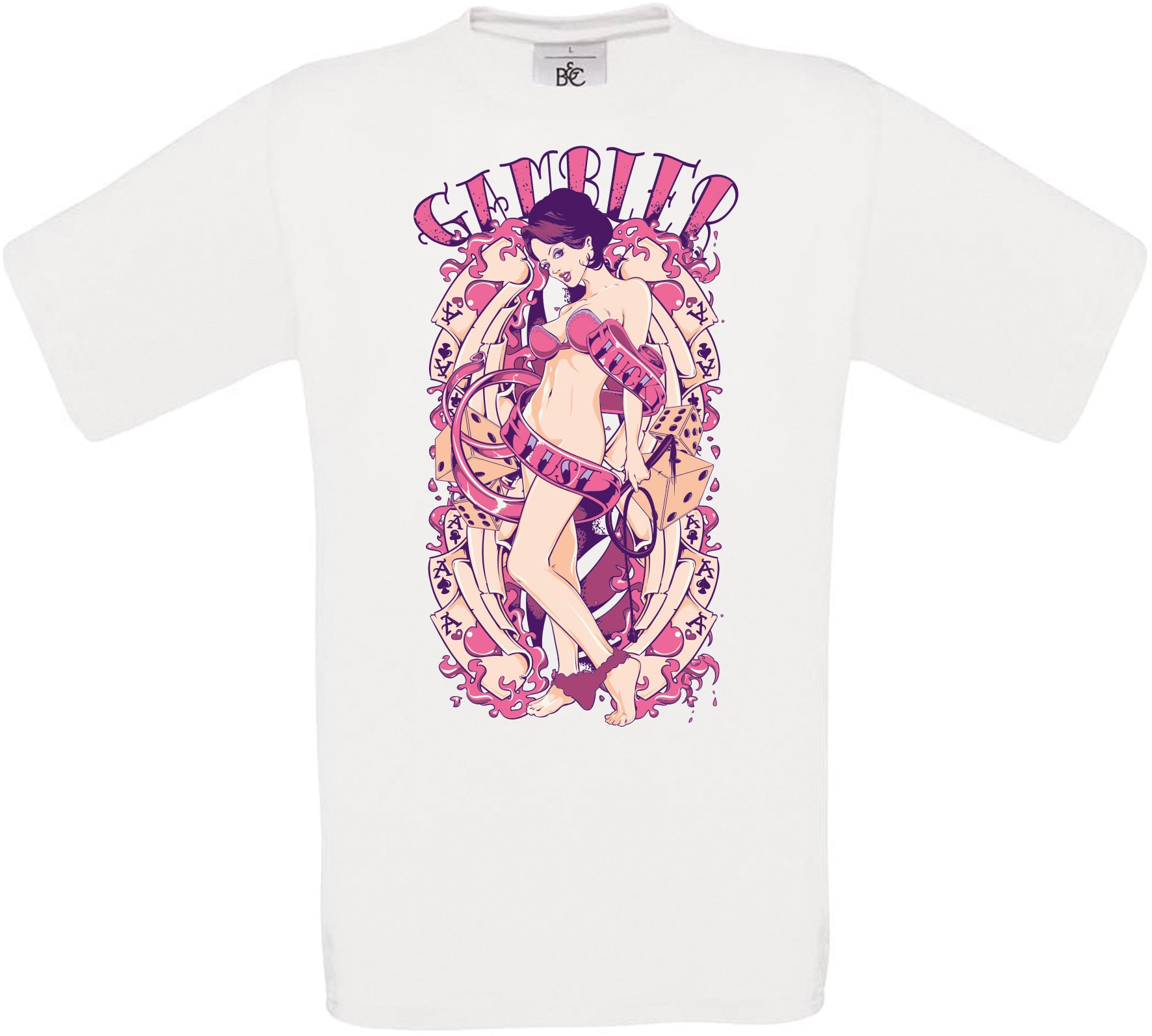 Gambler of Luck and Lust Crew Neck T-Shirt