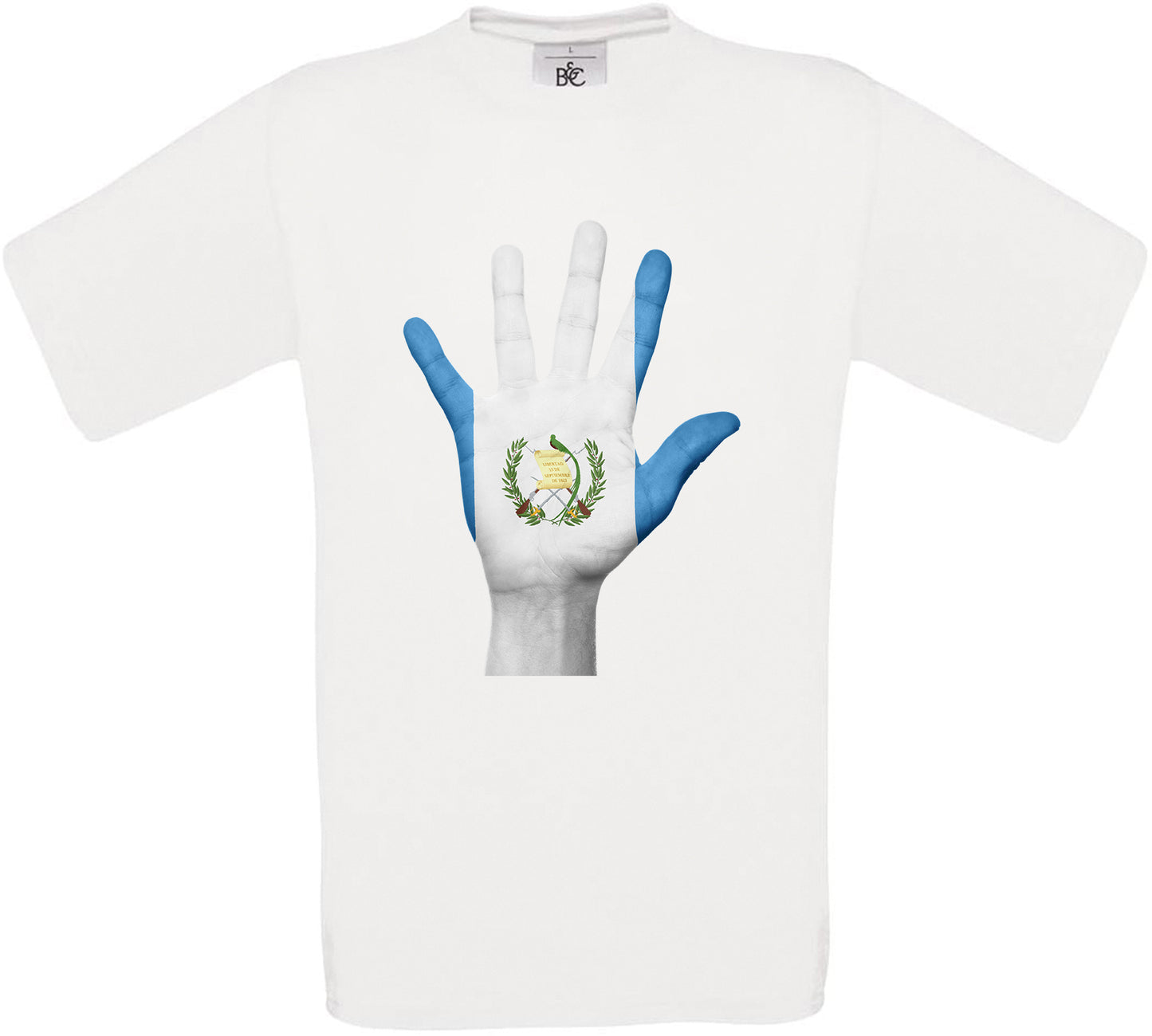 Guatemala Hand Flag Crew Neck T-Shirt