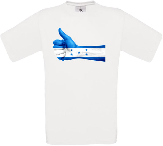 Honduras Thumbs Up Flag Crew Neck T-Shirt