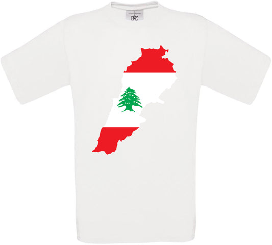 Lebanon Country Flag Crew Neck T-Shirt