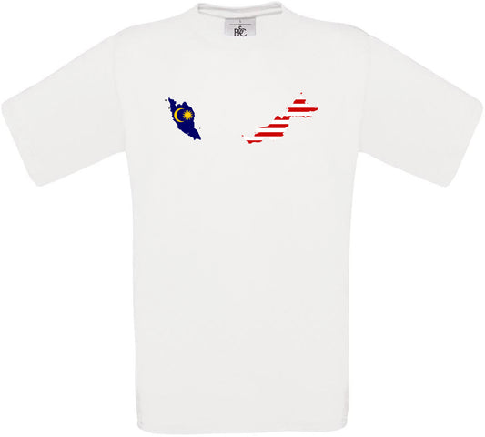 Malaysia Country Flag Crew Neck T-Shirt