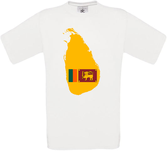 Sri Lanka Country Flag Crew Neck T-Shirt